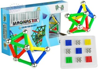 Klocki Magnetyczne Magnastix Patyczki Kulki Kolorowe 60el