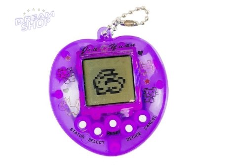 Gra Elektroniczna Tamagotchi Fioletowa z krótkim łańcuszkiem