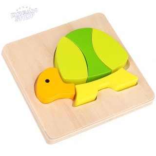 TOOKY TOY Puzzle Układanka Grube Klocki Żółw 5 el.