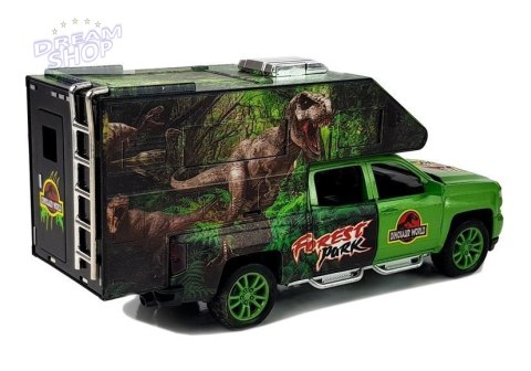 Camper z Dinozaurami Zielony