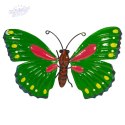 Motyl dekoracyjny 26cm zielony