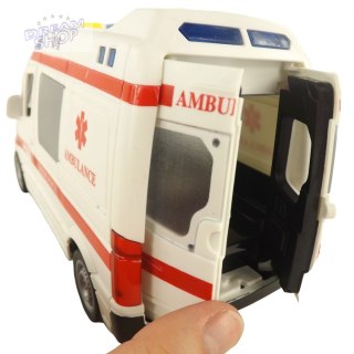 AUTO AMBULANS KARETKA OTWIERANE DRZWI 1:16 WY590A