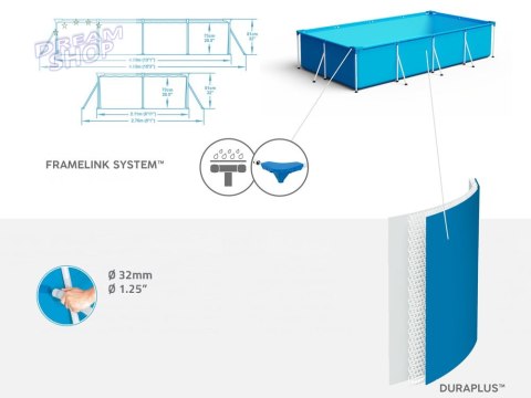 Bestway basen stelażowy 400 x 211 cm 8w1 56424