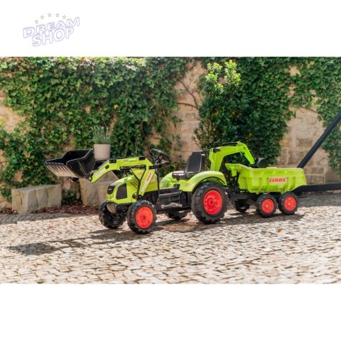 FALK Traktor CLAAS ARION z Przyczepą Maxi i Łyżką