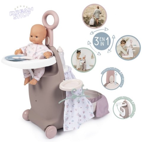 SMOBY Baby Nurse Wielofunkcyjna Walizka z łóżeczkiem dla lalki