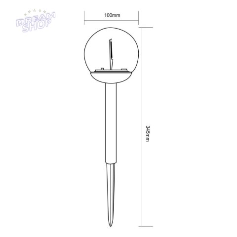 LAMPA SOLARNA KULA OZDOBNA 10X34.5CM