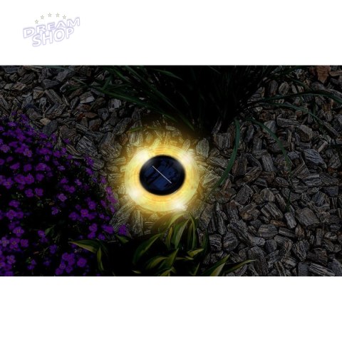 LAMPA SOLARNA DYSKOWA 28 LED DO WBICIA W GRUNT