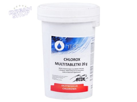 Chlorox Multitabletki Chlorox 20g Chemia do basenu 1KG BLUE