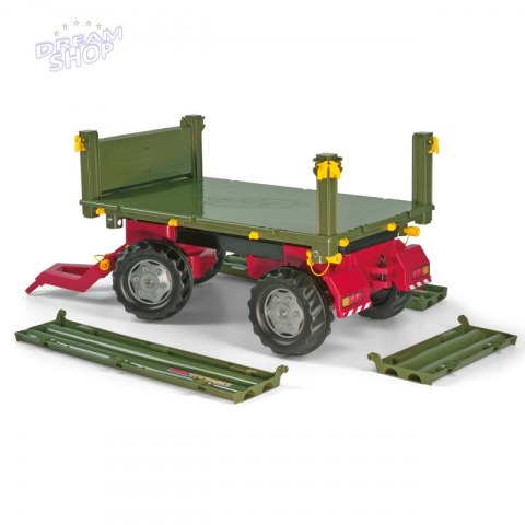 Rolly Toys rollyTrailer Przyczepa Rolly Multi dwuosiowa zielona