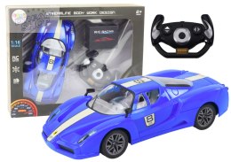 Auto Sportowe Zdalnie Sterowane Na Pilota 1:16 R/C Niebieskie