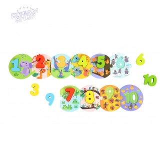 TOOKY TOY Edukacyjne Puzzle Układanka Nauka Liczenia